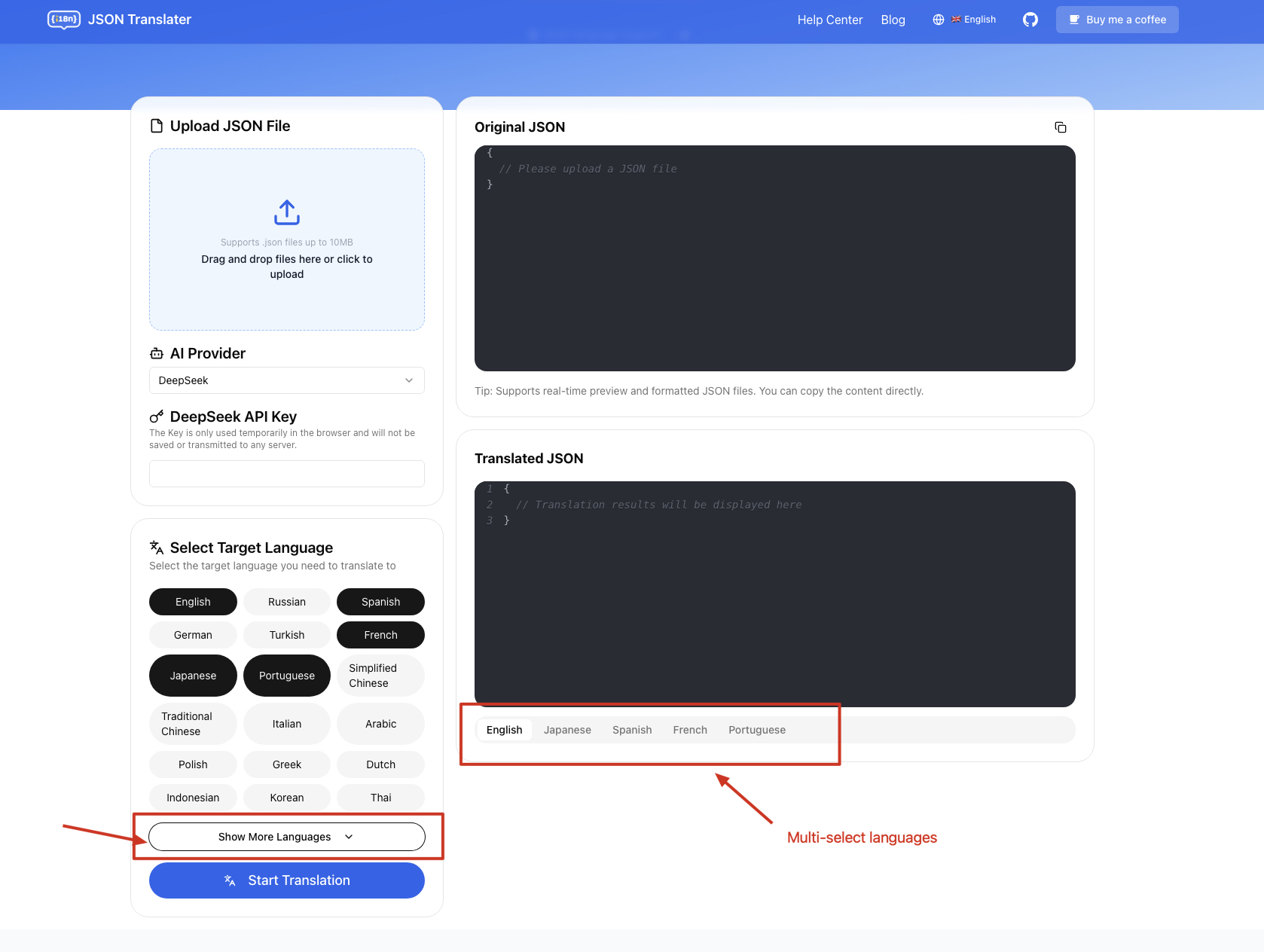 Multi-language translate